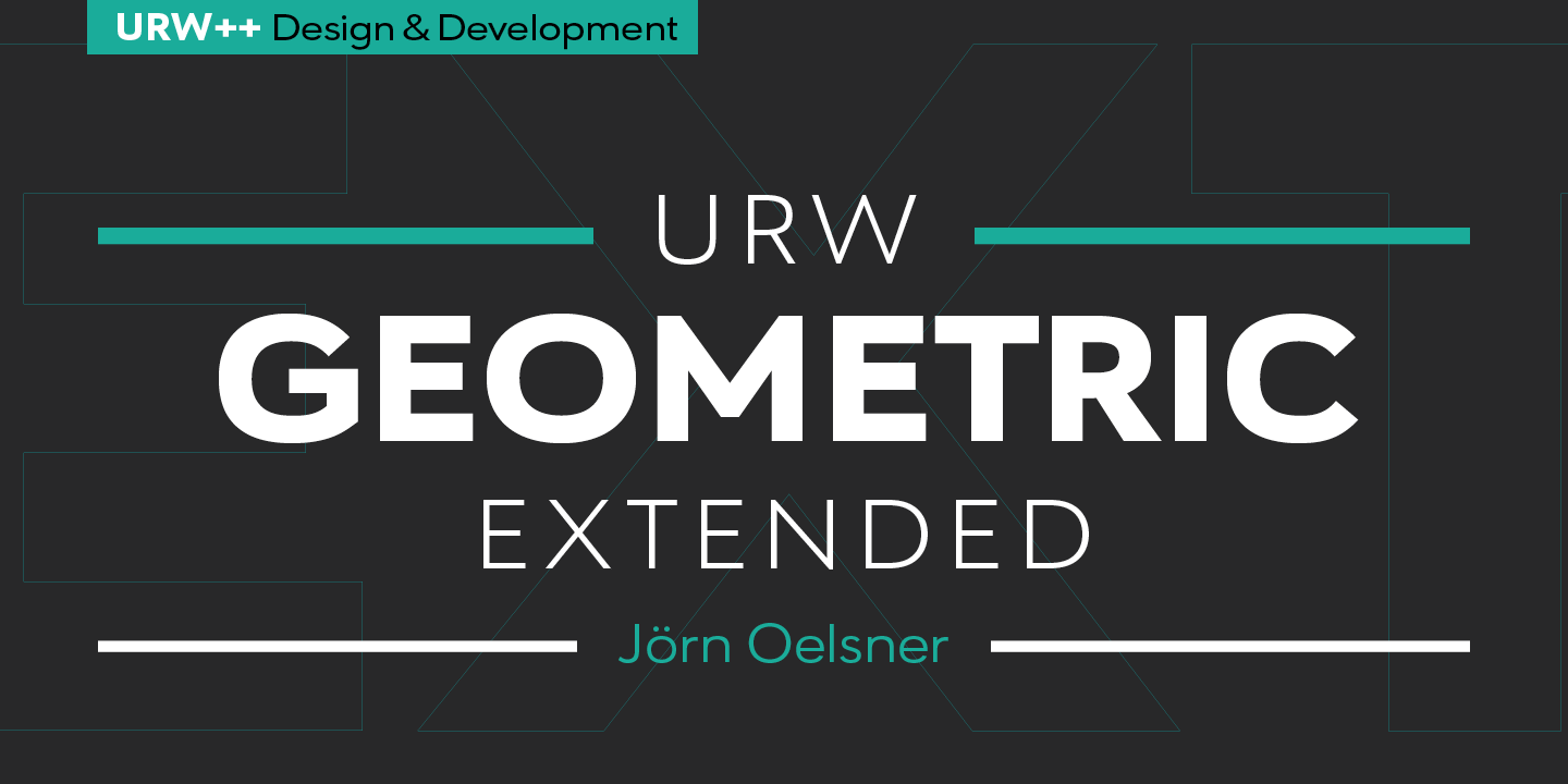 URW Geometric Extended Black Oblique Font preview
